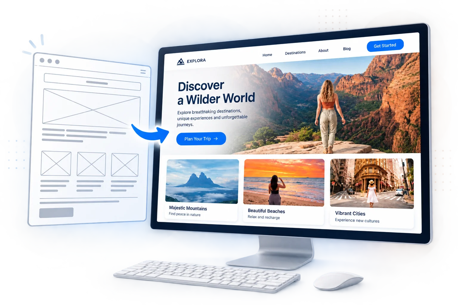 Responsive website designs created by Inklik shown across desktop and mobile